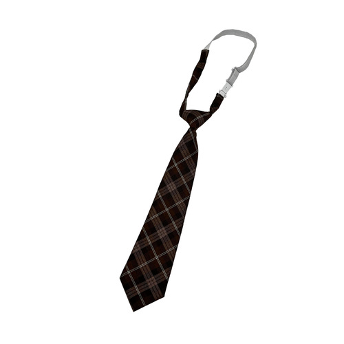 Wholesale brown tie for women jk Japanese college style free dk tie for men retro short lazy plaid small bow tie
