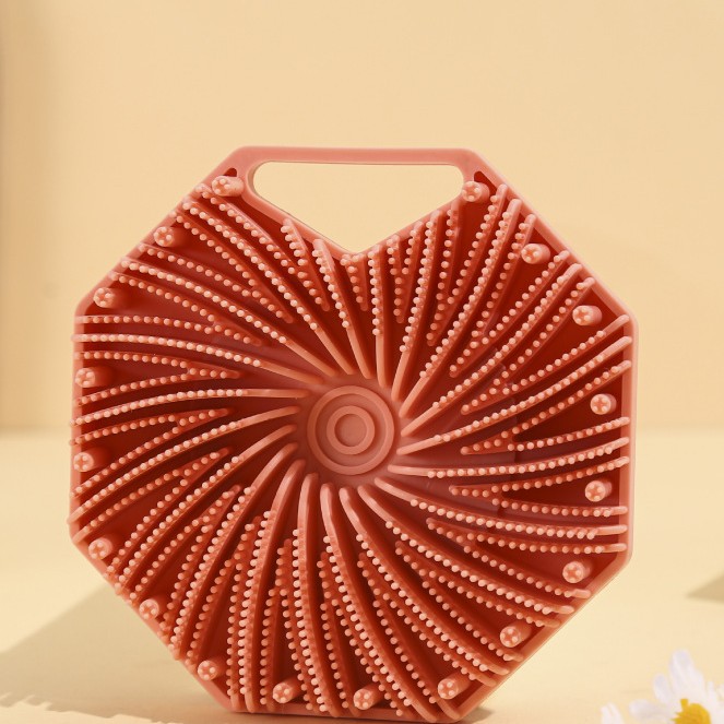 핑크 팔각형 브러쉬 [opp 포장]