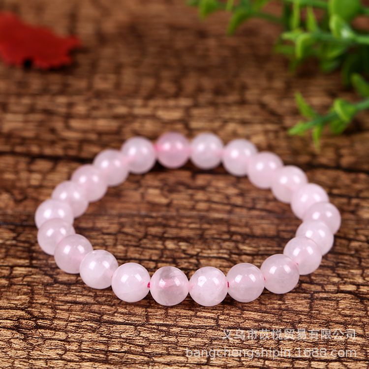 厂家直销天然粉晶手链 爆款马粉单圈 饰品配件时尚手串特价批发