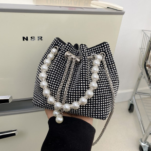 Small design one-shoulder bag, trend of season, high-end, drawstring