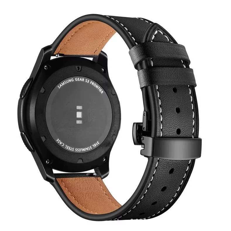 Применимый ремешок для Huawei GT2 leather Pro, Watch3, часы GT Smart 46, Butterfly пряжка 22 мм