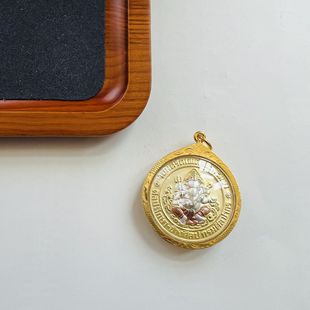 Thai Buddha Amulet Ganesha Baby Original Temple Authentic 2560 Double-Sided Pendant