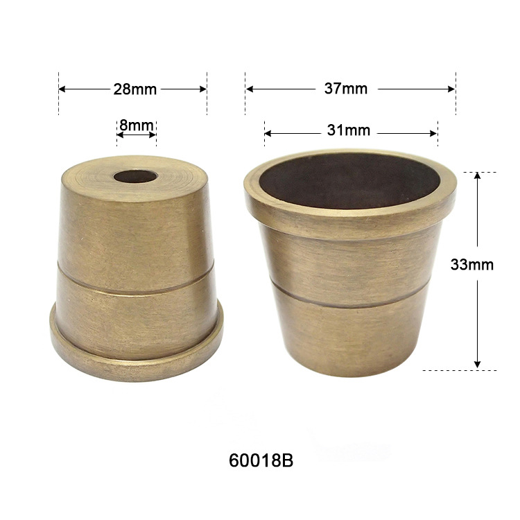 浅青古家具脚杯 铜轮 锌合金脚轮 垫脚杯(60018)