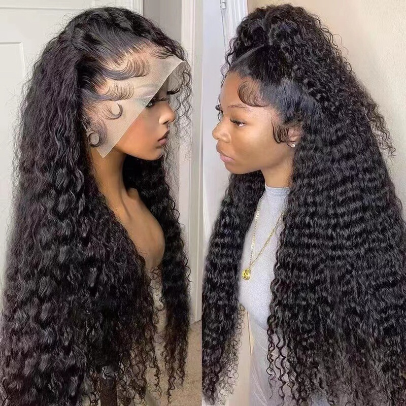 Wig Amazon New Women's Wig African Cross-Border Hot Sale Fashionable Small Curly Long Curly Hair Black Wig Headgear