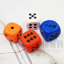 跨境热卖方块圆角色子玩具pu实心发泡4.2cm骰子pu海绵球玩具