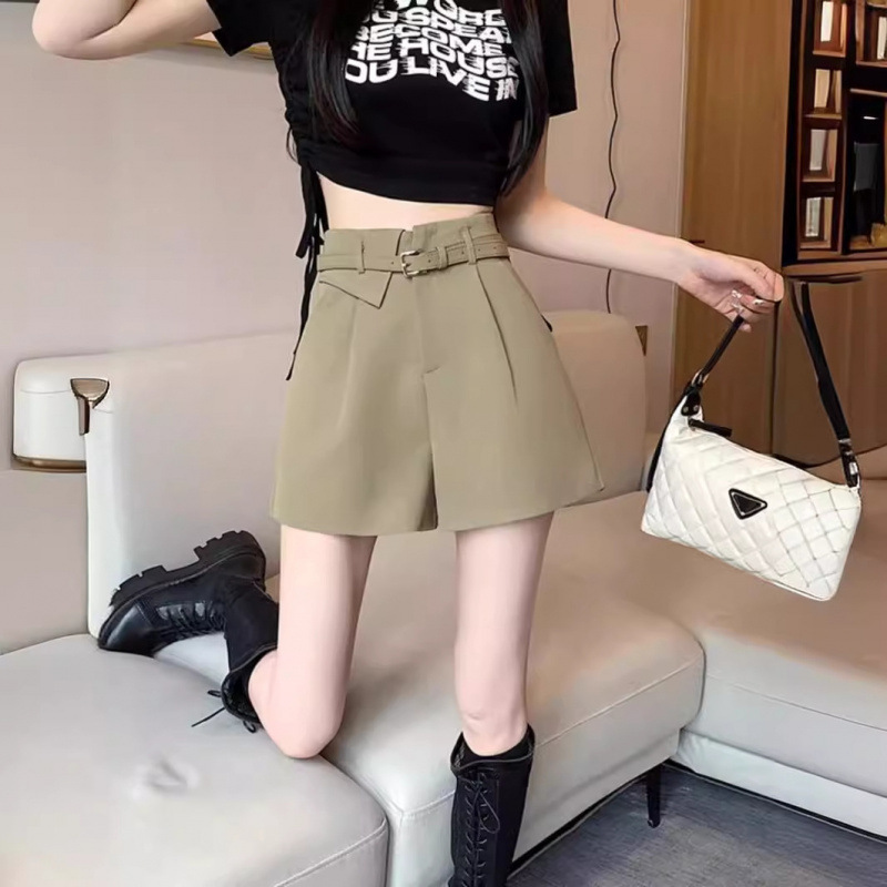 Summer Black Suit Shorts Women's 2025 New Arrival A- Word Outfit Early Spring Outfit Casual Pants