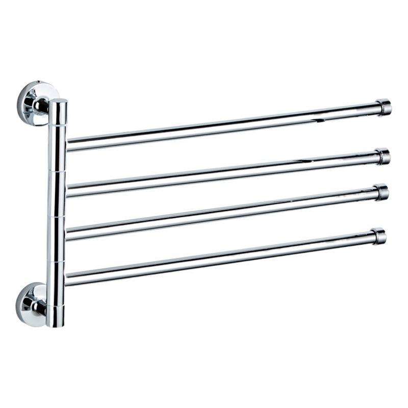 Venta al por mayor hardware de baño toallero de acero inoxidable fábrica directa giratoria móvil Barra de toalla toallero baño colgante