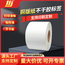 批发定制铜版纸不干胶标签空白卷筒标签条码标签打印纸
