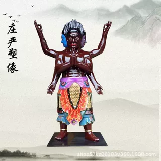火神祝融雕像 王灵官神像摆件火神爷 水火之神彩绘树脂神像批发