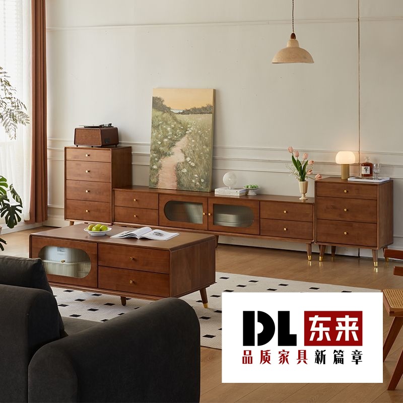 Coffee Table Solid Wood Combination Tv Cabinet Living Room Home Small Apartment Simple Modern Table Chinese Rectangular Table
