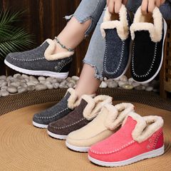 冬の綿のブーツ、ベルベットの厚い綿の靴、クロスボーダー貿易の女性のブーツ、防寒性と暖かいスノーブーツ、スリッポンファッションショートブーツ