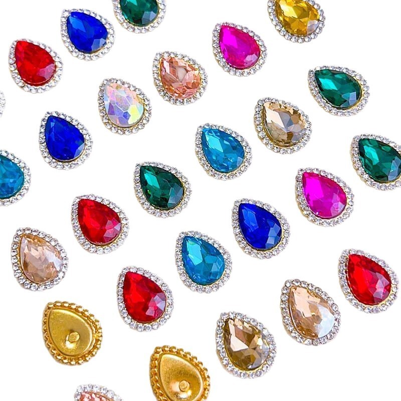 Mixed Colored Glass Claw Drill Water Drops Sunflower Pear Shaped Hand Stitched Stone Rhinestone DIY Hair Accessories Shoes Clothing Accessories Colored Diamond Mixed Colored Glass Claw Drill Water Drops Sunflower Pear Shaped Hand Stitched Stone Rhinestone DIY Hair Accessories Shoes Clothing Accessories Colored Diamond