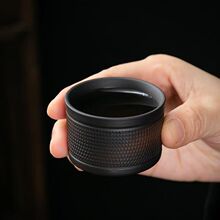 原矿紫陶扳指功夫茶杯单杯正品紫砂主人杯高档跳刀品茗杯功夫茶具