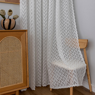 Cross-border window screen tassel lace Amazon AliExpress window screen curtain living room bedroom dining room in stock wholesale finished product