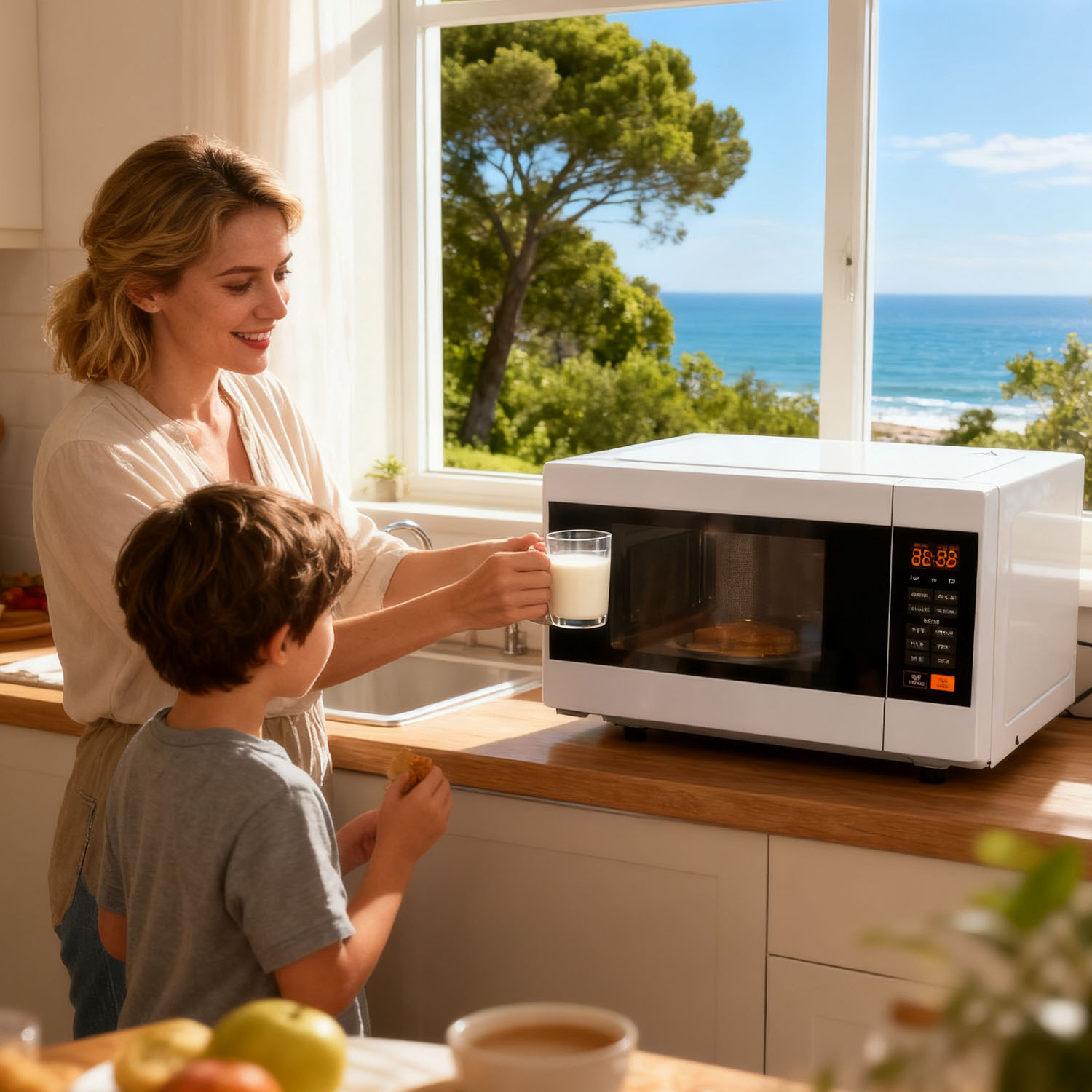 2025 New Microwave Oven 20 Liters European Standard Oven Oven Smart Home Stainless Steel Micro-Steaming and Baking All-In-One Microwave Oven