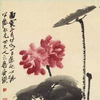字画复制书画礼品艺术微喷装裱名家荷花鸳鸯装饰画画芯艺术微喷
