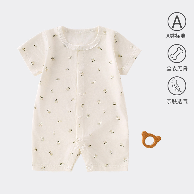 Anyang ropa para bebés recién nacidos un tipo de bata de verano para bebés pequeños meses sin hueso de manga corta ropa de escalada