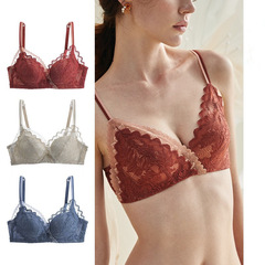 蕾絲文胸小胸聚攏內衣女士收副乳性感奶罩舒適透氣文胸套裝