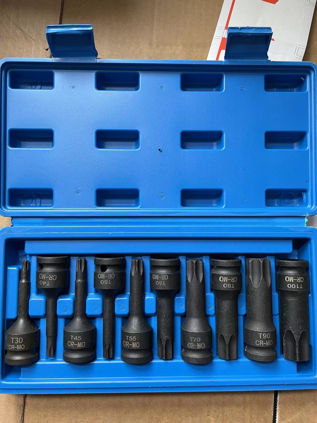 Juego de 10 Llaves de Impacto Neumáticas Integradas de 1/2, Herramienta Manual Neumática de 12.5 mm, Juego de Llaves de Impacto Hexagonales