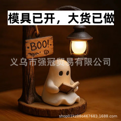 跨境新品Ghost Swing Lamp幽灵摇摆灯树脂工艺品摆件万圣节装饰