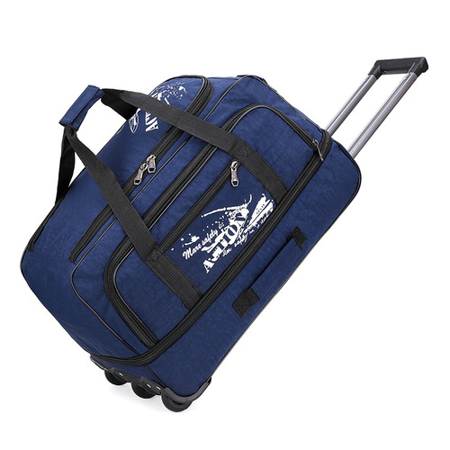 Foreign trade wholesale large-capacity trolley bag cover three travel bags washed Oxford cloth tug bag three-wheel luggage bag checked
