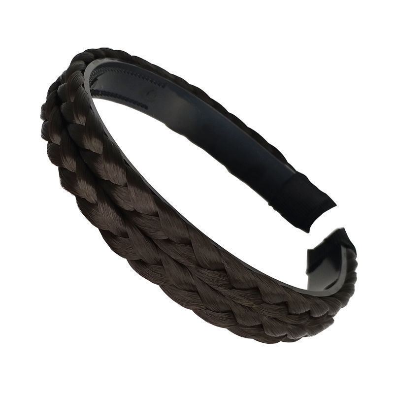 Peluca mujer Twist trenza de hueso de pescado banda para el cabello diadema antideslizante dentada borde ancho pelo presionando tocado nuevo todo partido accesorios para el cabello