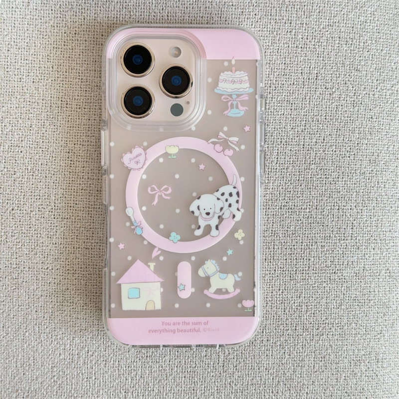 小屋木马斑点狗13适用iPhone16promax苹果17磁吸手机壳15保护套14|undefined
