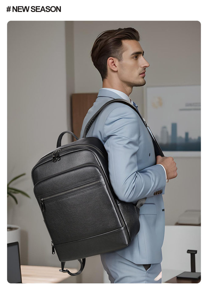 Ba lô nam da bò thật Marante 30×15×40 cm, túi đựng laptop 16 inch — Ba lô 332, Ba lô thường ngày 9008, 8486 Ba lô, Balo vân cá sấu 2283 chi tiết 20