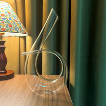 高档轻奢商用家用水晶玻璃醒酒器酒具6字异形大容量红酒专用