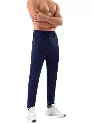 Amazon's Popular Men's Elastic Lightweight Leggings Running Fitness Training Trousers Zipper Pocket Sweatpants