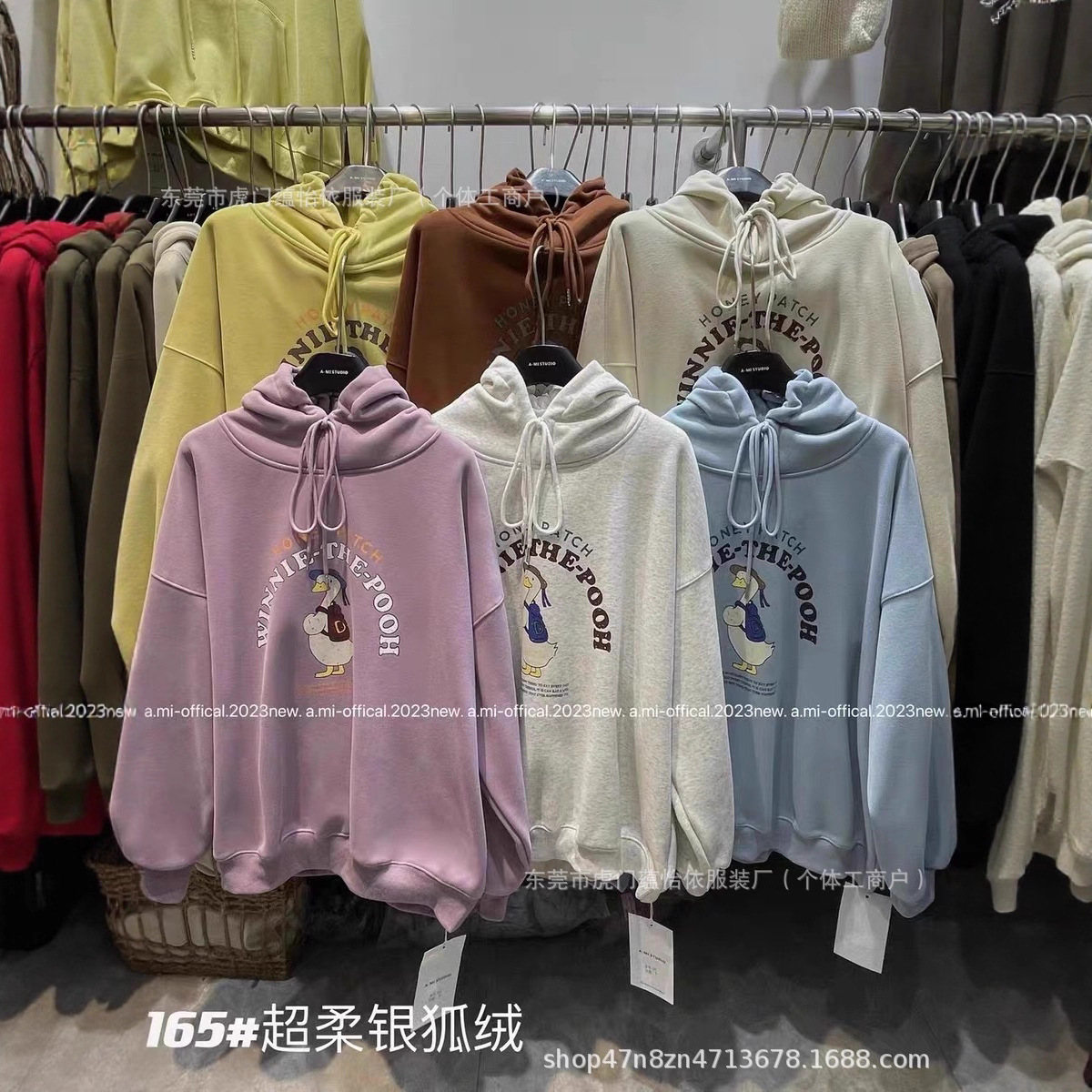 美式加绒加厚秋冬新款连帽卫衣女韩版大码外套宽松上衣学生情侣装