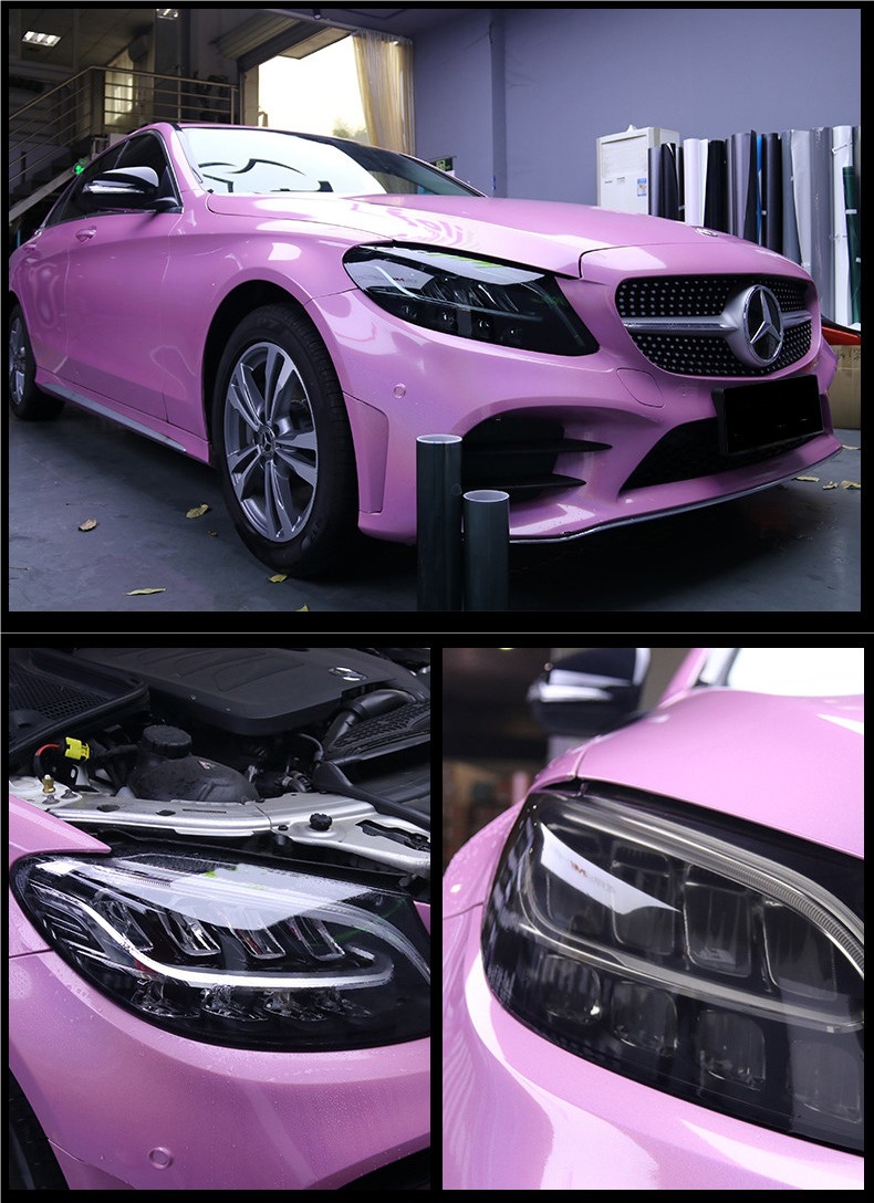 Car Headlight Blackening Film, Rear Taillight Matte Film, Car Light Color Changing Film, Glossy Black Translucent Low-Adhesion Protective Film
