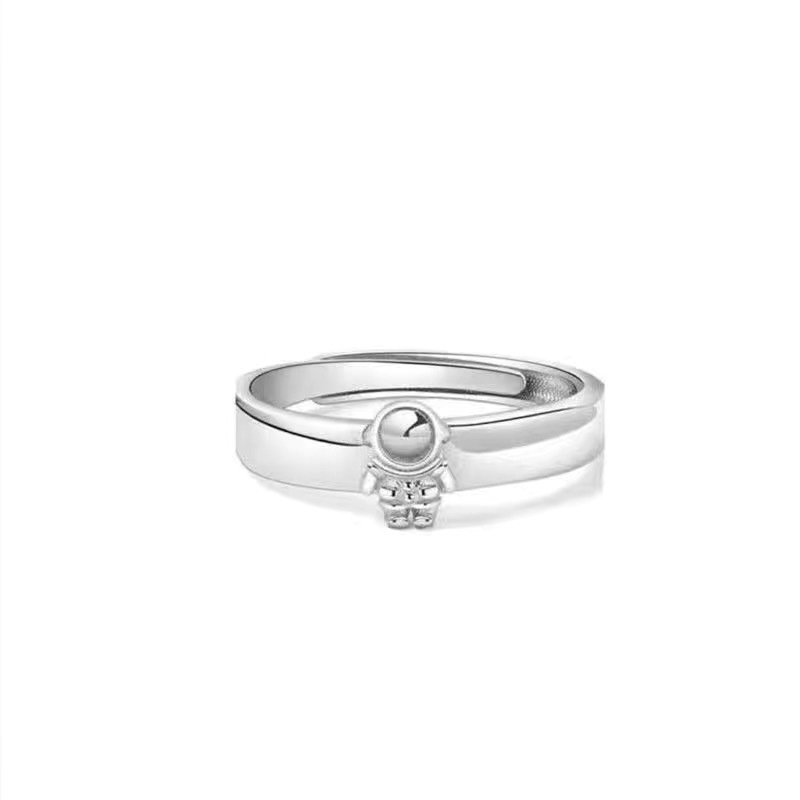All Seasons Season 1 Piece Cute Astronaut Planet Alloy Plating Unisex Open Rings