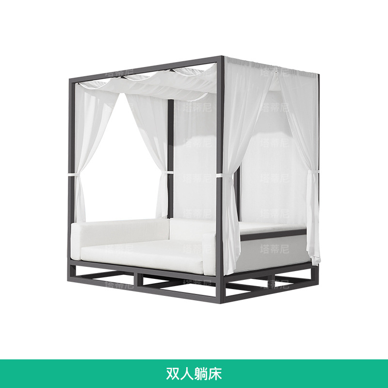 Conjunto de muebles de teca para exteriores, resistentes al agua y a los rayos UV, para patio, jardín, terraza, sofá de aluminio para balcón.