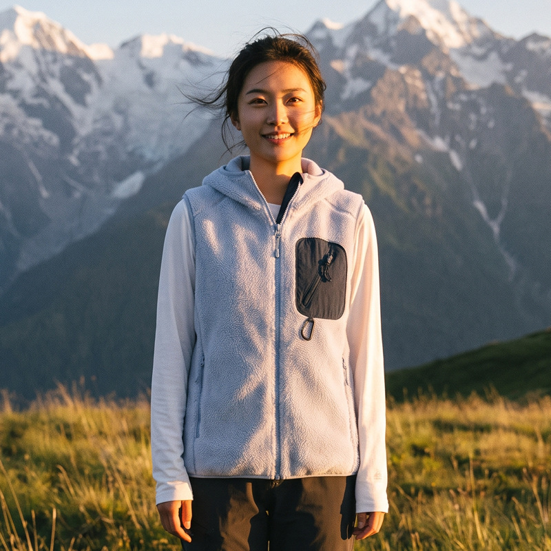 Plus-size outdoor vest for women, suitable for hiking and mountaineering in spring and autumn, sports vest for women to wear as outerwear, couple's style, windproof and lightweight, vest for men