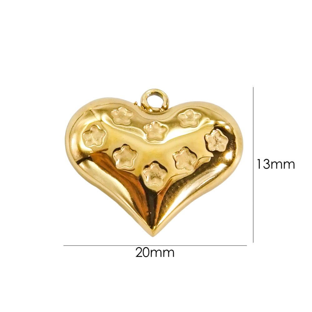 9g Weight PVD Coated Gold Plating Process Pendant Jewelry Making Type 14K Gold, Real Gold Plated Plating Material DIY Jewelry Accessories Classification 10 PCS/Package Quantity 304 Stainless Steel Material Heart Shape Pattern Simple Style Style Waterproof Non Tarnish, Plating Craft 10 PCS/Package 304 Stainless Steel PVD Coated 14K Gold Real Gold Plated Heart Shape Pendant DIY Jewelry Accessories 13