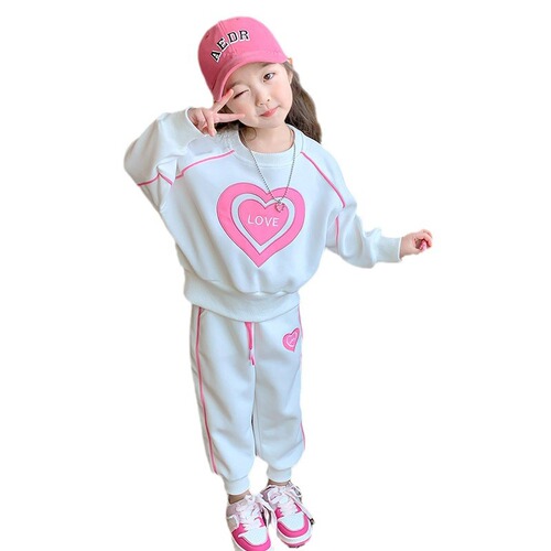 Girls Suits 2024 New Fashionable Baby Sweaters and Pants Spring Clothes Girls Sports Children's Clothing Children's Spring Clothes
