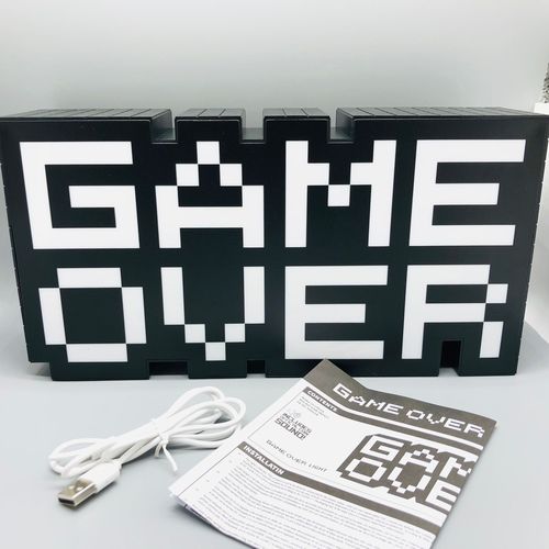 Cute Pixel Wars Voice Controlled GAME OVER USB Night Light Music Rhythm Color Changing Pickup Night Light