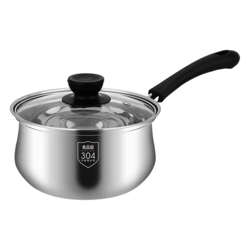 Горшок для супа из нержавеющей стали 304 Горшок для молока с одной ручкой Домашний горшок для лапши Индукционная плита из нержавеющей стали Маленький суповой горшок Дополнительный горшок для еды