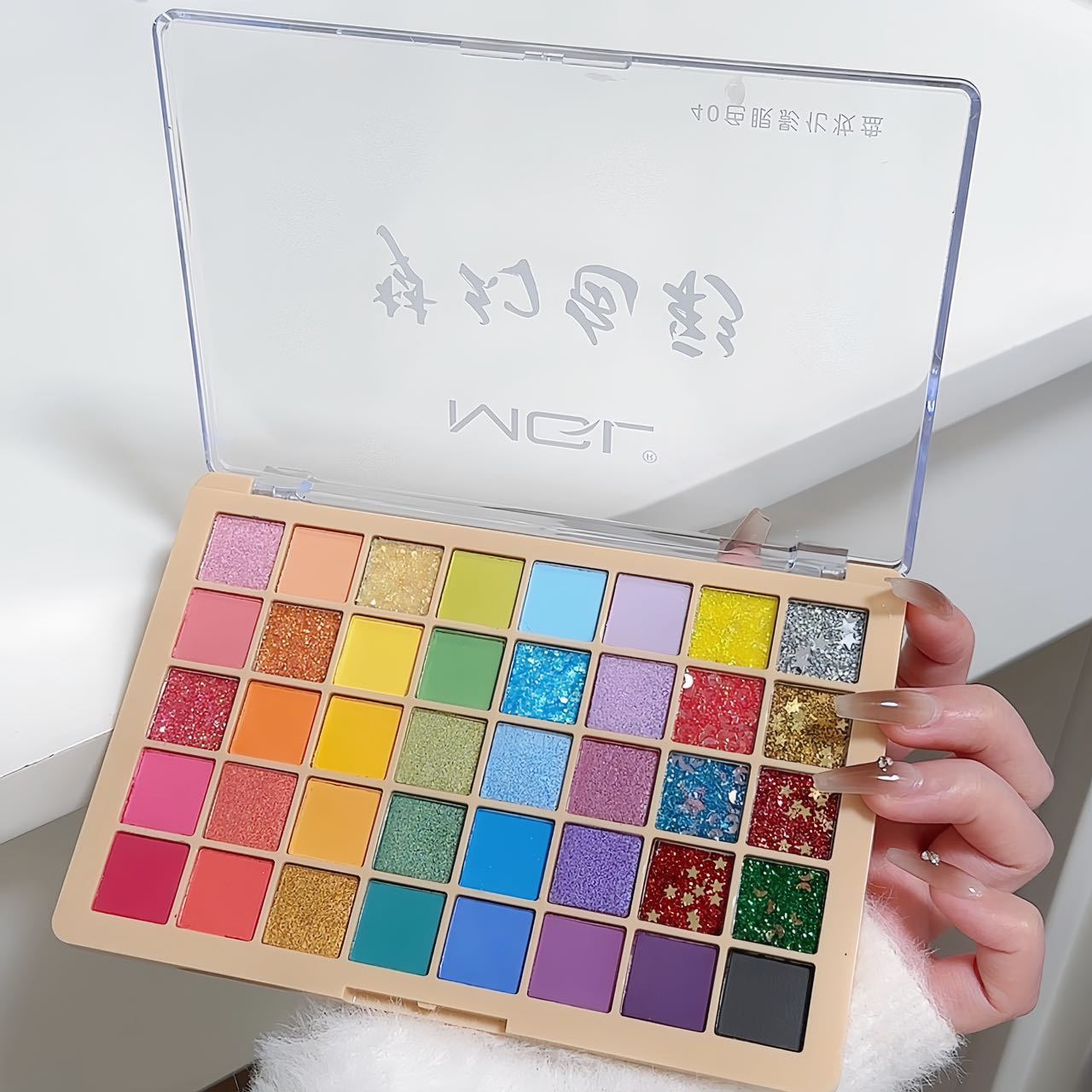 MGL40 dreamy color eyeshadow palette, pearlescent sequins, glitter powder, cosplay makeup, children's stage makeup, performance cosmetics undefined