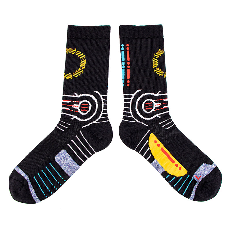 Cyberpunk 2077 calcetines deportivos periféricos hombres largos ins moda profesional calcetines de baloncesto toalla inferior calcetines de combate hombres
