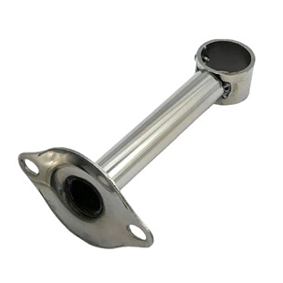 Thickened Stainless Steel Hanging Seat Hanging Seat Balcony Drying Rack Hollow Core Hanging Rod Fixed Vertical Wall Top Flange Top Mounting