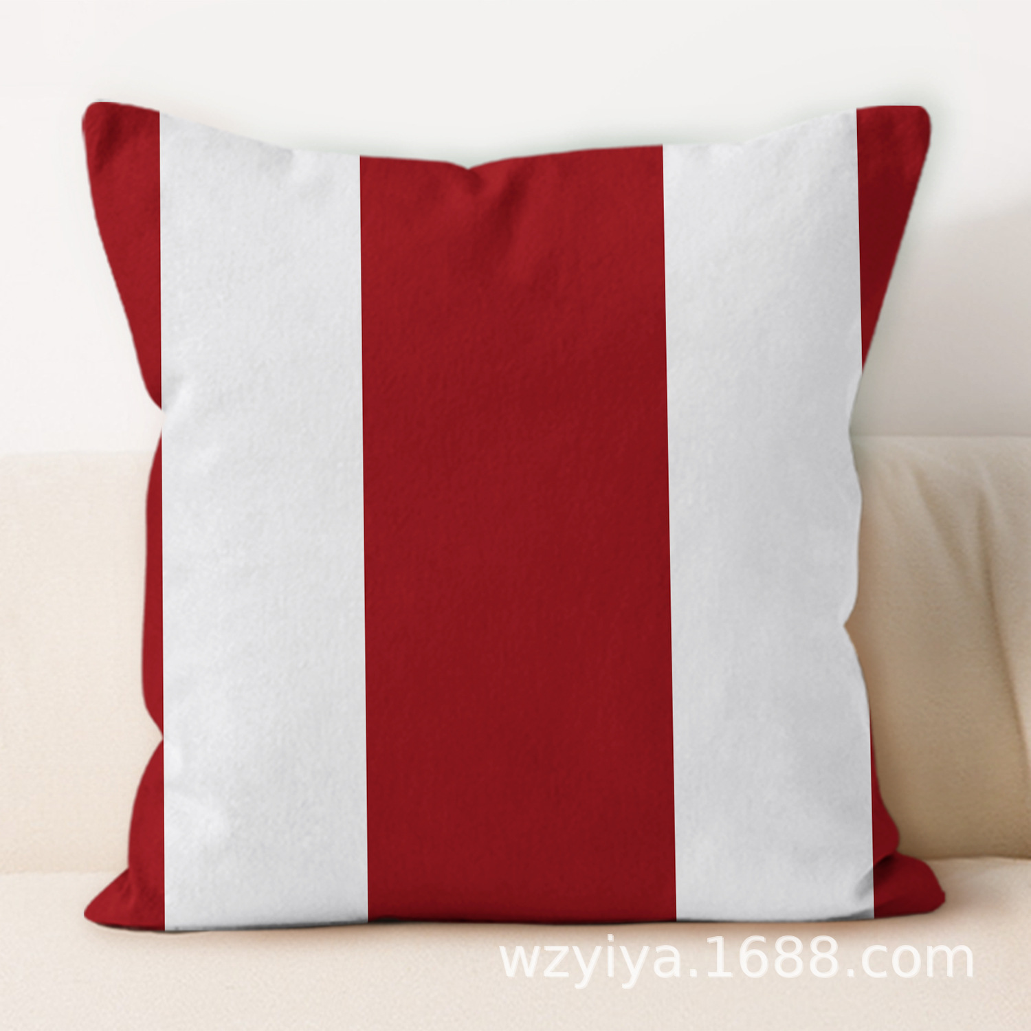 Guía de almohada de geometría roja simple almohada de almuerzo de oficina moderna almohada decoración de sofá de salón