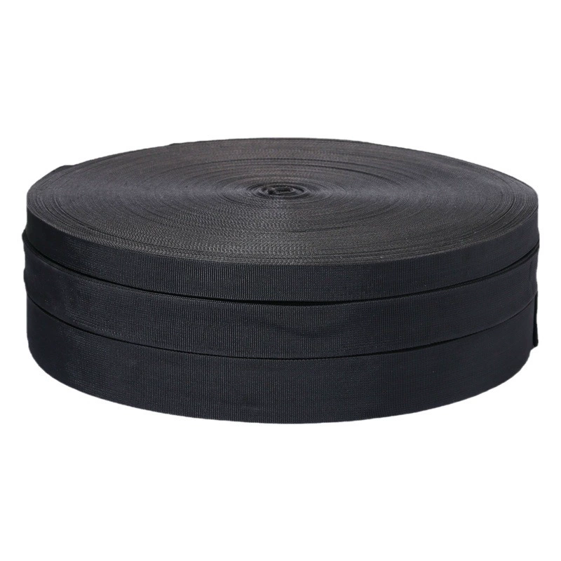 Черная тесьма из нейлона с узором «ёлочка», 900D/600DPP, с внешней кромкой из шифрованного полипропилена, многоцелевая тесьма