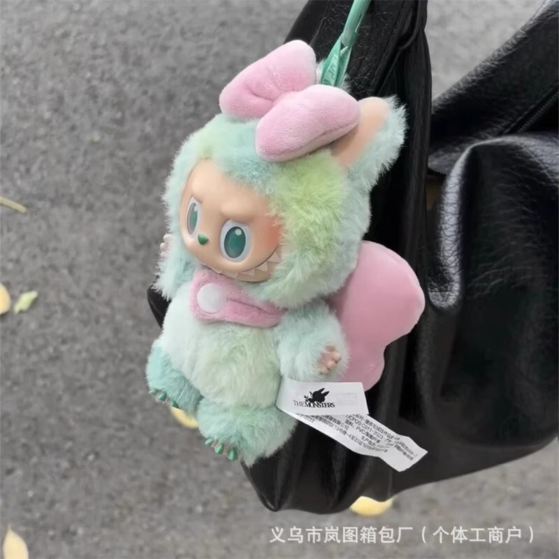 仅衣服适用拉布布Labubu坐坐派对17厘米15娃衣可爱大小蝴蝶结着替|undefined