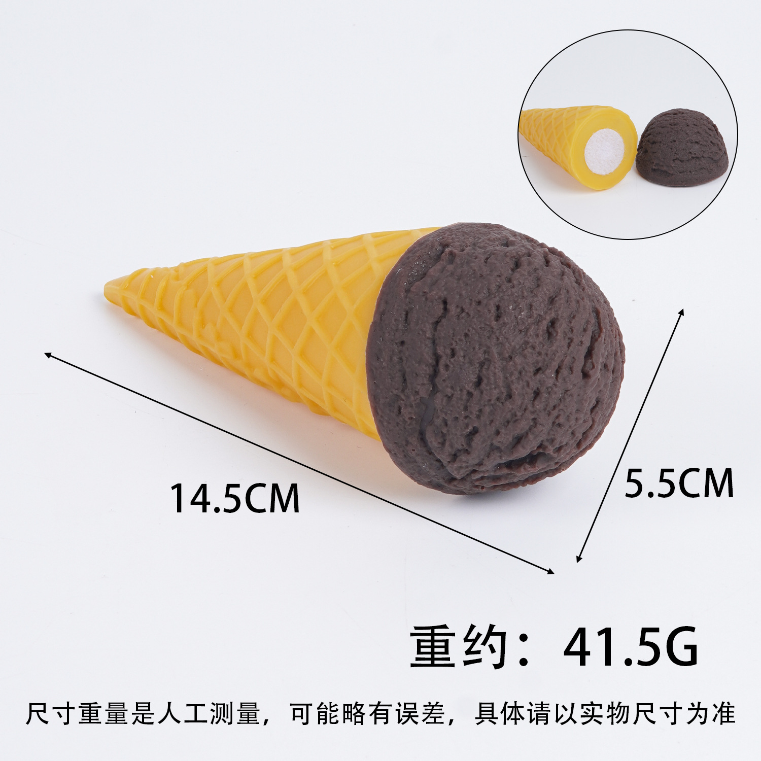 PVC simulación de helado modelo desmontable helado helado juguetes red DIY velcro helado