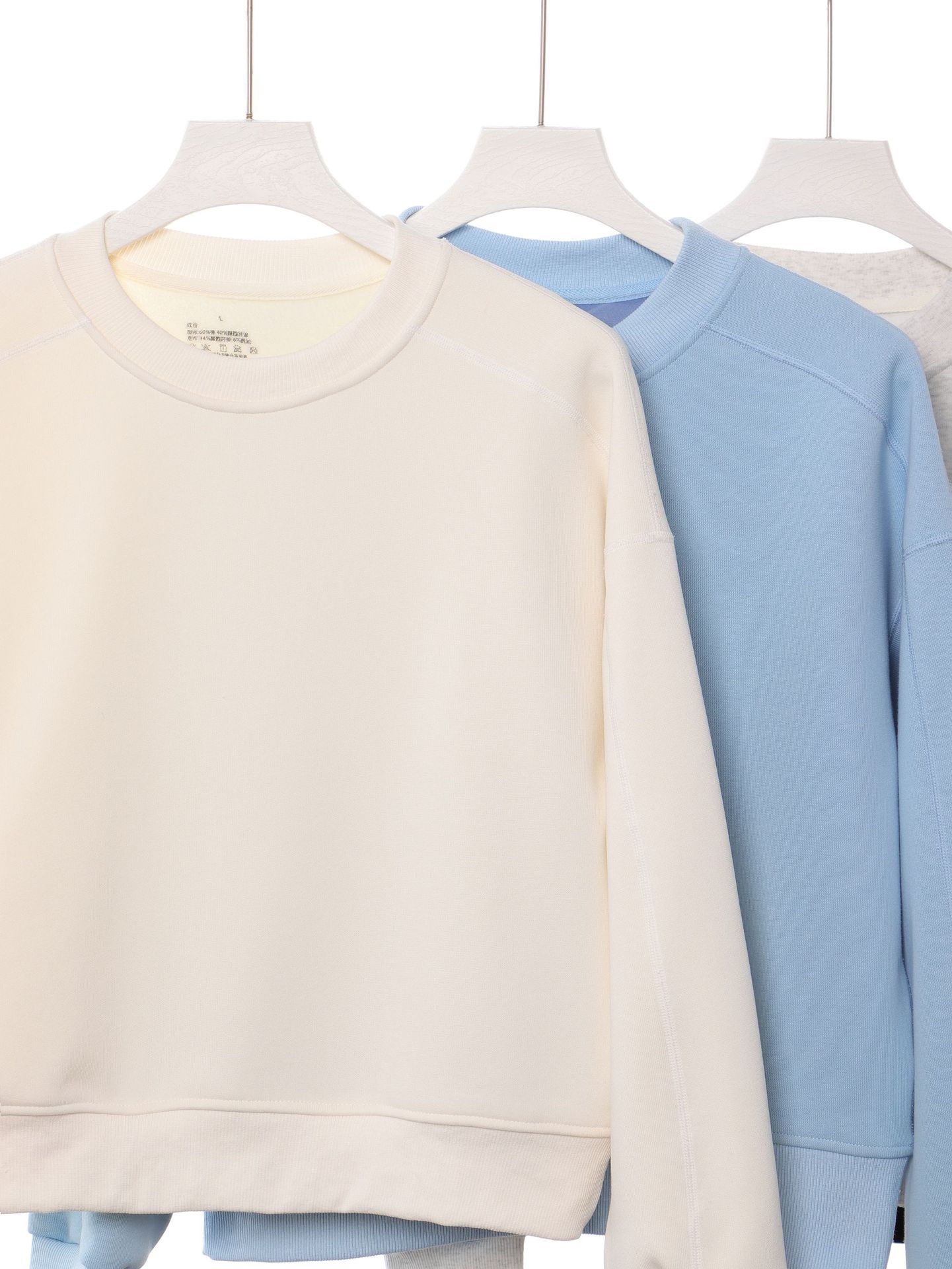 Otoño e invierno nuevo peso 420g ropa femenina cuello redondo corto más suéter de terciopelo marca de moda hasu sólido blusa de diseño de línea image 5