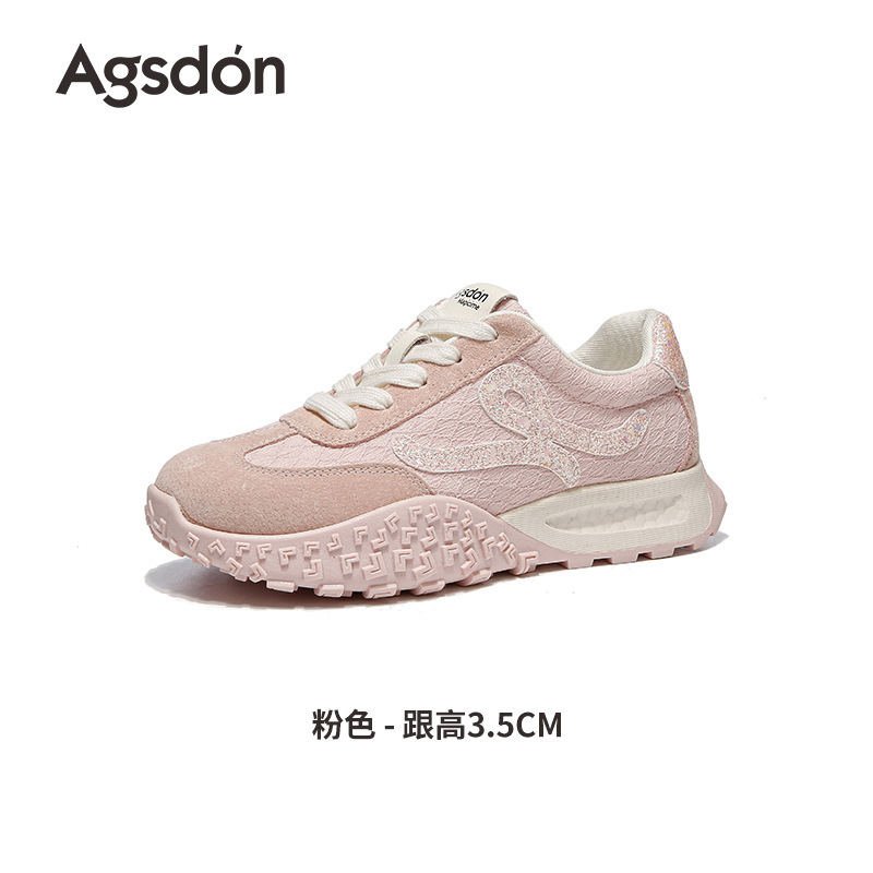 Augushiden バレエトレーニングシューズ女性のための 2025 新しい夏ワッフルフォレストシューズ厚底カジュアルスポーツ白靴|undefined