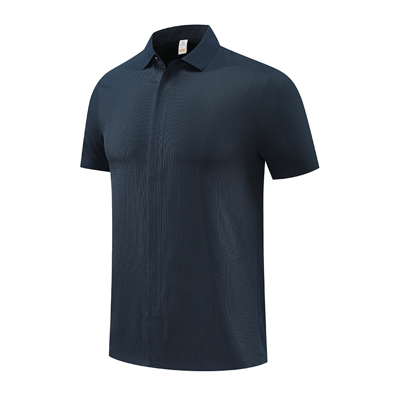 Camiseta de solapa de comercio exterior transfronterizo con cremallera completamente abierta Camiseta polo Camiseta de polo de manga corta para hombre Personalización de verano de alta gama