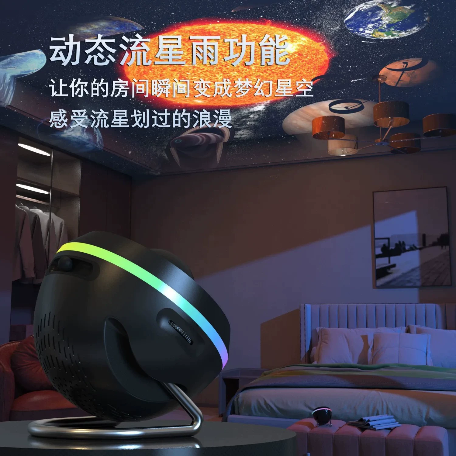 Source factory Space Ball HD Milky Way Projective Light bedroom dynamic pattern 13 Zhang Feilin tablet meteor focus lamp